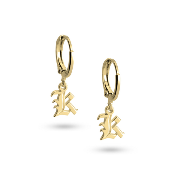 Old english drop deals earrings