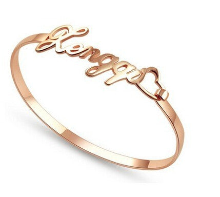 Arabic and English Name Bangle Bracelet Custom Name Bracelet Name Bracelet  Gift for Her Personalized Bracelet Minimalist Bracelet - Etsy