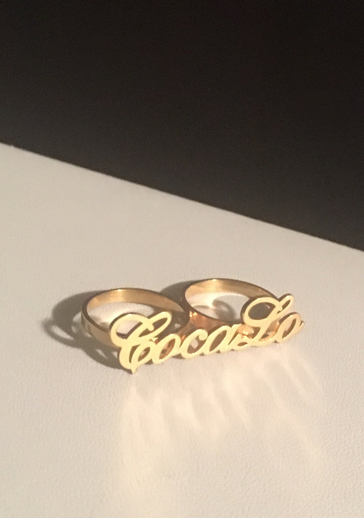 2 X Name Ring