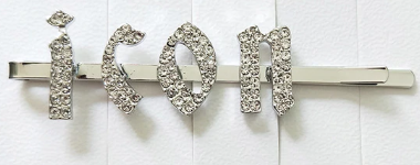 IN STOCK BLING HAIR PINS - GIRLY FONT