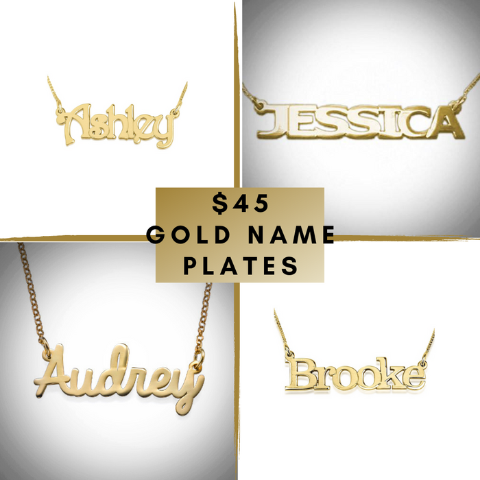 CA $45 Gold Name Plates