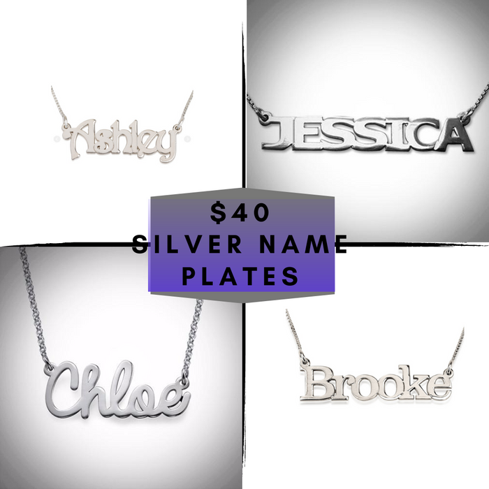 CA $40 Silver Name Plates