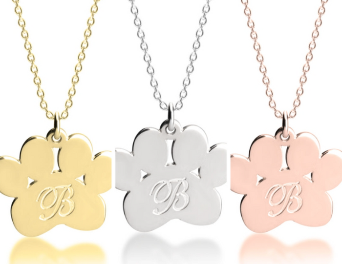 New Item - Paw Initial Necklace